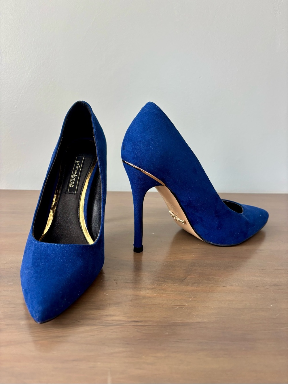 *BRAND NEW* Primadonna Collection Royal Blue Suede Pointed-Toe Stiletto Pumps